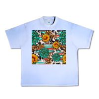 Grape Ice gemstone sunflower cowhide leopard seamles pattern Urban Heavy Tee - FaDigitalArtStudio