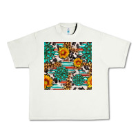 Pistachio gemstone sunflower cowhide leopard seamles pattern Urban Heavy Tee - FaDigitalArtStudio