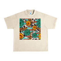 Sandshell gemstone sunflower cowhide leopard seamles pattern Urban Heavy Tee - FaDigitalArtStudio