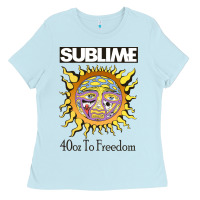 Baby Blue sunflower sublime 40oz to freedom Ladies Tee - artisFamous