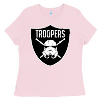 Bubblegum Pink troopers Ladies Tee - artisFamous