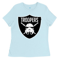 Baby Blue troopers Ladies Tee - artisFamous