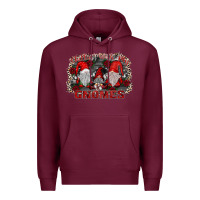 Burgundy chillin with my gnomies Premium Hoodie - SublimationCraftShop