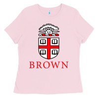 Bubblegum Pink brown university Ladies Tee - artisFamous