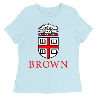 Baby Blue brown university Ladies Tee - artisFamous