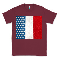 Burgundy custom text american flag(used font 'doctrin Classic Tee - Jasminsmagicworld