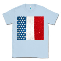 Dusty Blue custom text american flag(used font 'doctrin Classic Tee - Jasminsmagicworld