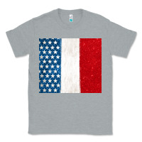 Heather Grey custom text american flag(used font 'doctrin Classic Tee - Jasminsmagicworld