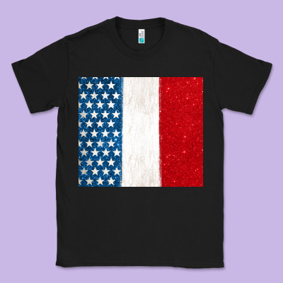 Custom Text American Flag(used Font 'doctrin Classic Tee Designed By Jasminsmagicworld