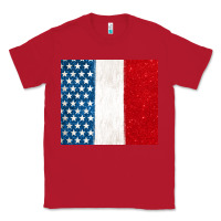 Red custom text american flag(used font 'doctrin Classic Tee - Jasminsmagicworld