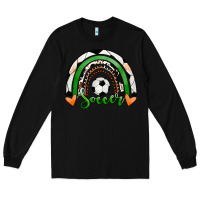 Black Soccer Rainbow Long Sleeve Tee - RanaPortraitStore