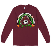 Burgundy Soccer Rainbow Long Sleeve Tee - RanaPortraitStore