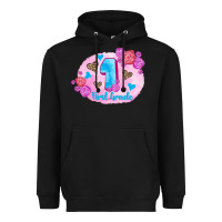 Black back to school flowers first grade 3200x2400 Heavyweight Hoodie - AdoDesignShop