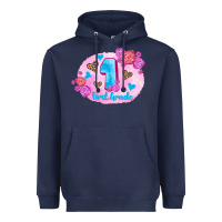Navy back to school flowers first grade 3200x2400 Heavyweight Hoodie - AdoDesignShop