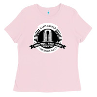 Bubblegum Pink hans gruber day Ladies Tee - artisFamous