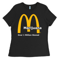 Black marijuana over 1 million stoned Ladies Tee - artisFamous