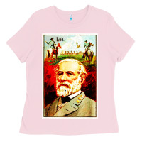 Bubblegum Pink lee Confederate General Ladies Tee - artisFamous