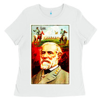 White lee Confederate General Ladies Tee - artisFamous