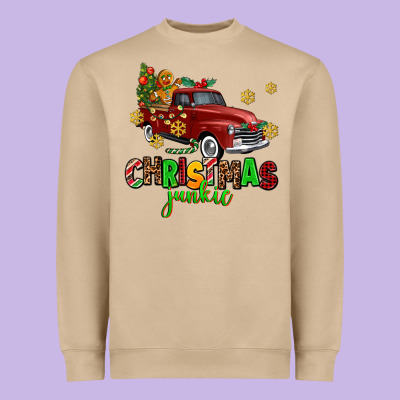 Christmas Junkie Heavyweight Sweatshirt Designed By Adodesignshop