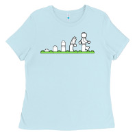 Baby Blue lego Ladies Tee - artisFamous