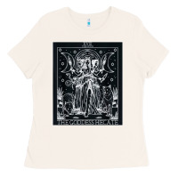 Hecate Tarot Card Triple Moon Goddess Witch Wiccan Pagan Ladies Tee | Teevron