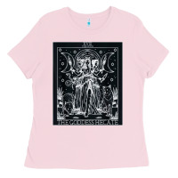 Bubblegum Pink hecate tarot card triple moon goddess witch wiccan pagan Ladies Tee - artisFamous