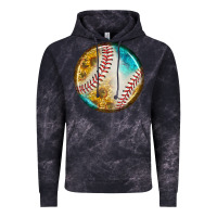 Cloud Black baseball with sunflower round earrings Vintage Hoodie - BundleAndBundleShop