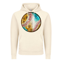 Vintage Artic baseball with sunflower round earrings Vintage Hoodie - BundleAndBundleShop