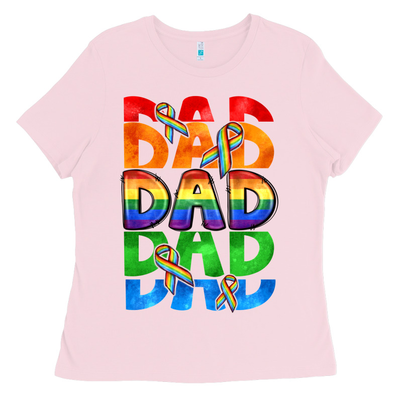Dad Dad Dad Pride Ladies Tee by CowGirlArtShop | Teevron