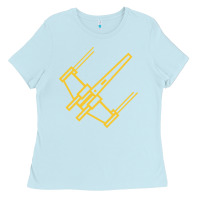 Baby Blue x wing starfighter Ladies Tee - artisFamous