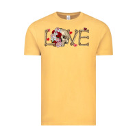 Vintage Mustard Skull love Valentine's Day Vintage Tee - FaDigitalArtStudio