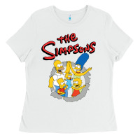 White the simpsons funny family Ladies Tee - artisFamous