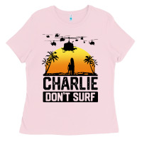 Bubblegum Pink summer vacation charlie don't surf Ladies Tee - artisFamous
