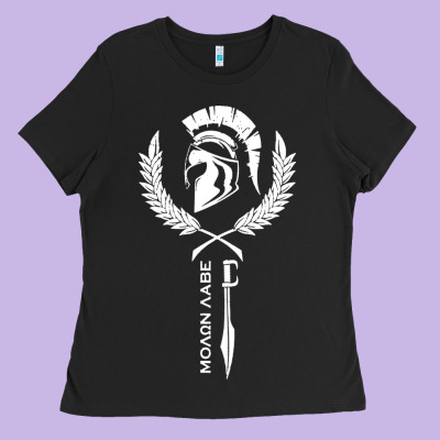 Sparta Krieger Fitness   Molon Labe Ladies Tee Designed By Artisfamous