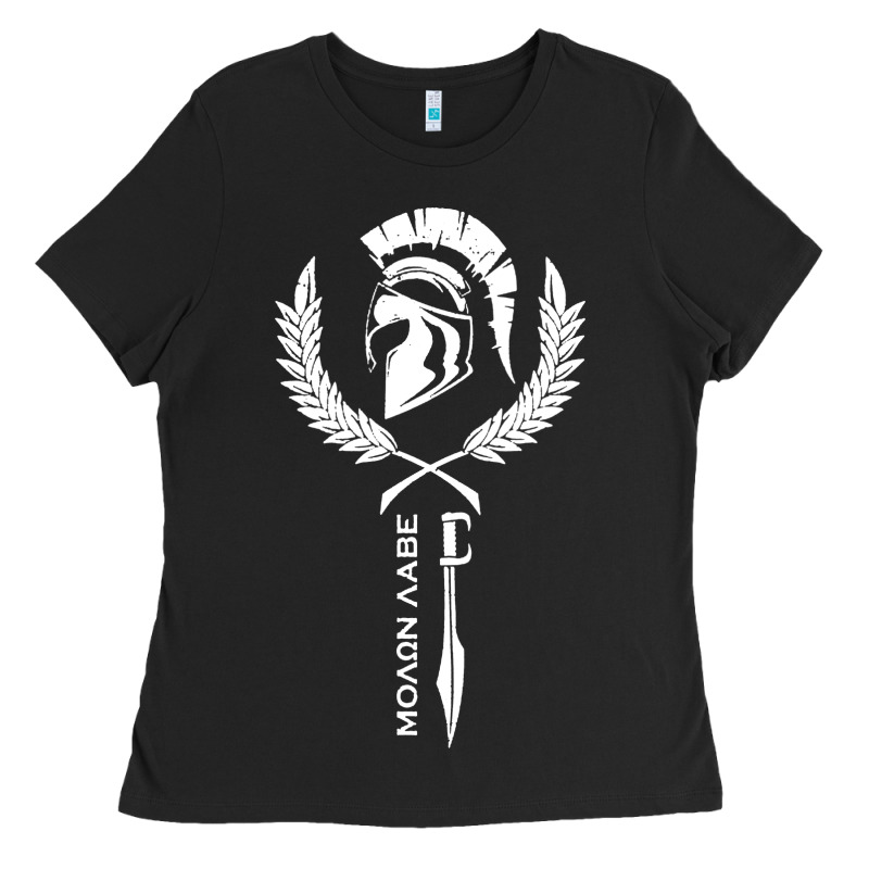 Sparta Krieger Fitness   Molon Labe Ladies Tee by artisFamous | Teevron
