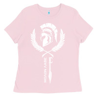 Bubblegum Pink sparta krieger fitness   molon labe Ladies Tee - artisFamous