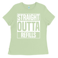 Matcha straight outta refills funny pharmacy technician pharmacist Ladies Tee - artisFamous