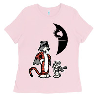 Bubblegum Pink hobbes and calvin Ladies Tee - artisFamous