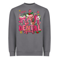 Pink Christmas Teeth Dental Squad Heavyweight Sweatshirt | Teevron