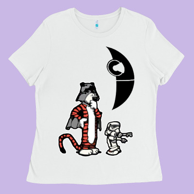 Hobbes And Calvin Ladies Tee Designed By Artisfamous