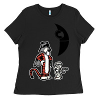 Black hobbes and calvin Ladies Tee - artisFamous