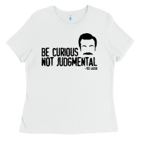 White be curious not judgemental Ladies Tee - artisFamous