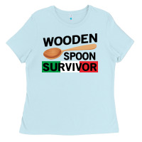 Baby Blue funny wooden spoon survivor Ladies Tee - artisFamous