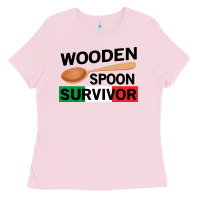 Bubblegum Pink funny wooden spoon survivor Ladies Tee - artisFamous