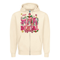 Sandshell pink christmas teeth dental squad Zipper Hoodie - AdoDesignShop