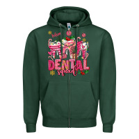 Sports Green pink christmas teeth dental squad Zipper Hoodie - AdoDesignShop