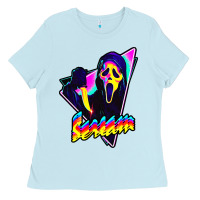 Baby Blue scream horror movie Ladies Tee - artisFamous