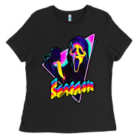 Black scream horror movie Ladies Tee - artisFamous