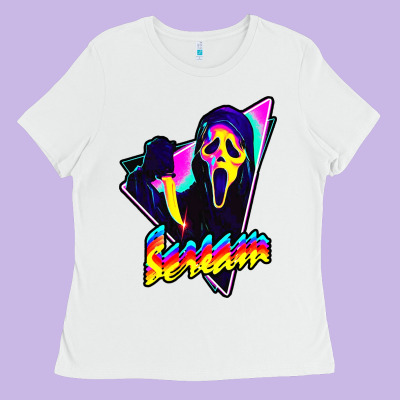 Scream Horror Movie Ladies Tee Designed By Artisfamous