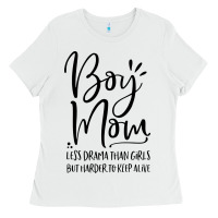 White boy mom less drama than girls but harder to Ladies Tee - artisFamous